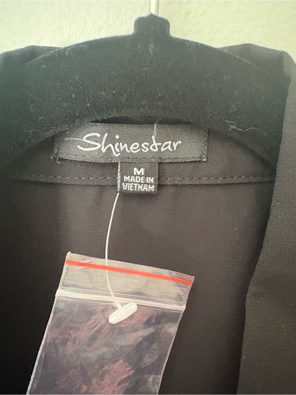 Shinestar Black Sheer Utility Button-Front Blouse - Picture 6 of 6